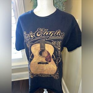 Eric Clapton 2021 - 2022 USA/Europe Concert T Shirt Size Large Hanes
